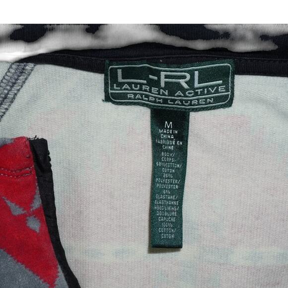 Ralph Lauren LRL Lauren Active Southwestern Aztec Zip Hoodie Jacket Size M - Picture 7 of 8